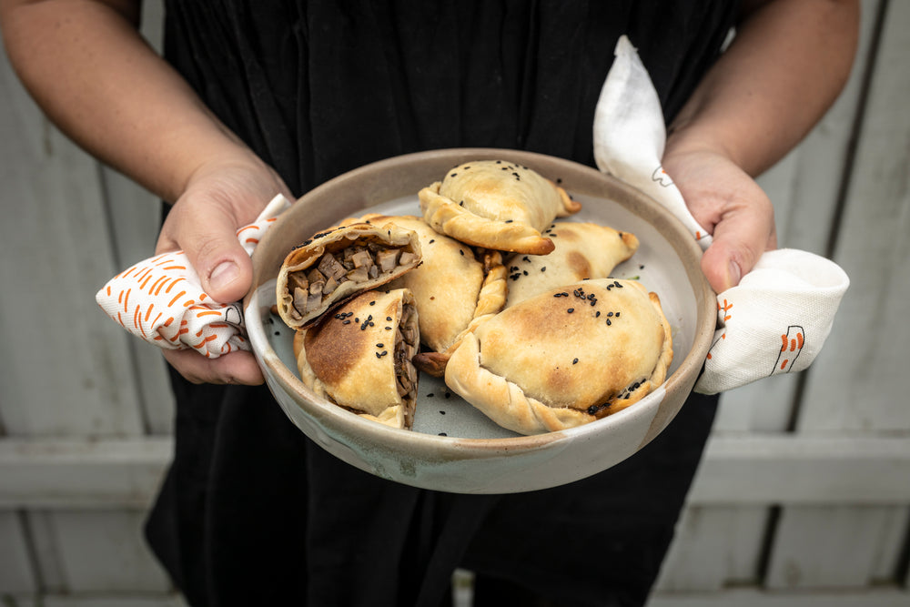 
                  
                    VEGAN MUSHROOM EMPANADA
                  
                
